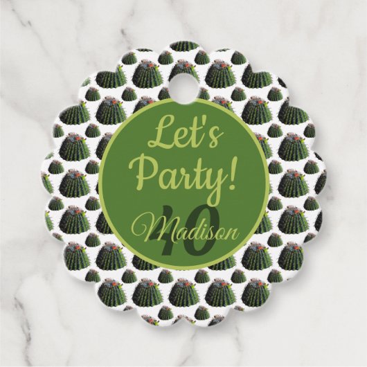 サボテンの贈り物/メッセージカード フェイバータグ (正面)