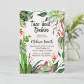 サボテンの赤ちゃんのお祝い招待状 タコについて赤ちゃんたち 招待状 (スタンド正面)