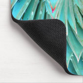 サボテンの赤&アクア自然ファインアート マウスパッド (コーナー)