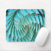 サボテンの赤&アクア自然ファインアート マウスパッド (マウス)