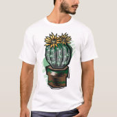 サボテンの鉢植え Tシャツ (正面)