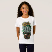 サボテンの鉢植え Tシャツ (正面フル)