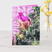 サボテンの開花はあらゆる大事な行事のためにGetWellカスタマイズ カード (黄色い花)