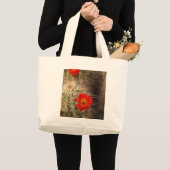 サボテンの開花 ラージトートバッグ (正面(商品))