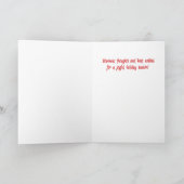 サボテンの雪だるま折り畳み式ホリデーカード(5 x 7) シーズンカード (内部)