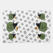 サボテンの魔女"Not a Hugger"ハロウィーン キッチンタオル (横)