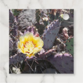 サボテンの黄色い花の春 フェイバータグ (裏面)