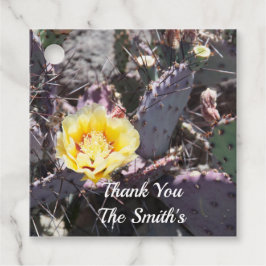 サボテンの黄色い花の春 フェイバータグ