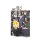 サボテンの黄色い花の春 フラスク (左)