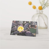 サボテンの黄色い花の春 プレイスカード (裏面)