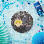 サボテンの黄色い花の春 ペーパープレート (パーティー)