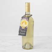 サボテンの黄色い花の春 ボトルネックタグ (アングル)