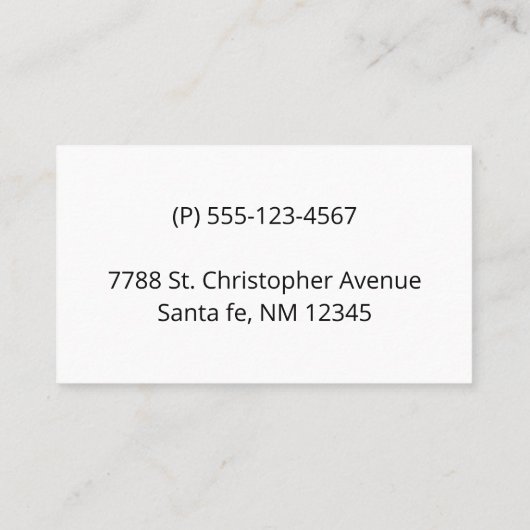 サボテンの黄色い花の春 名刺 (裏面)