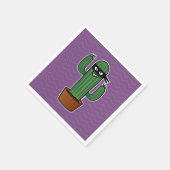 サボテンのbandidoの忍者によって覆われる卑劣な強盗 スタンダードカクテルナプキン (角)