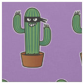 サボテンのbandidoの忍者によって覆われる卑劣な強盗 ファブリック (クローズアップ)