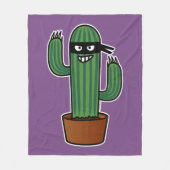 サボテンのbandidoの忍者によって覆われる卑劣な強盗 フリースブランケット (正面)