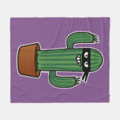 サボテンのbandidoの忍者によって覆われる卑劣な強盗 フリースブランケット (正面(横))