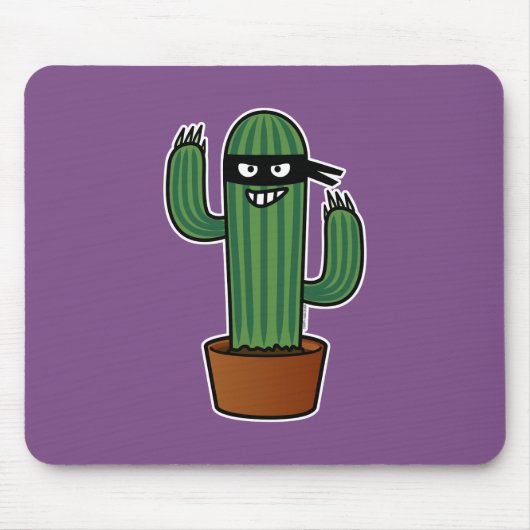 サボテンのbandidoの忍者によって覆われる卑劣な強盗 マウスパッド (正面)