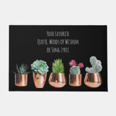 サボテンはあなたのお気に入りの引用文、歌の歌詞 ドアマット (正面)