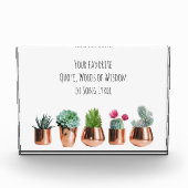 サボテンはあなたのお気に入りの引用文、歌の歌詞 フォトブロック (正面)