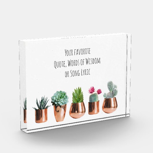 サボテンはあなたのお気に入りの引用文、歌の歌詞 フォトブロック (左)