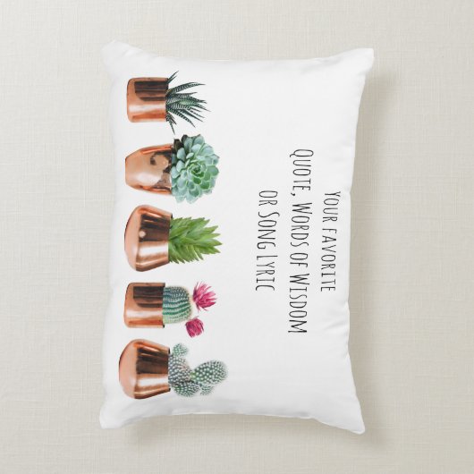 サボテンはあなたのお気に入りの引用文、歌を吸う アクセントクッション (裏面(縦))
