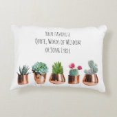 サボテンはあなたのお気に入りの引用文、歌を吸う アクセントクッション (裏面)