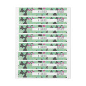 サボテンはっきりしたの植物の結婚緑のロゴ ラップアラウンド宛名ラベル (シート)