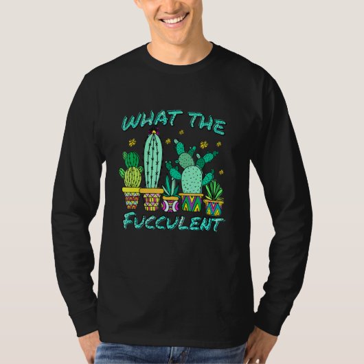 サボテンは何を吸汁物を食い物にする Tシャツ (正面)
