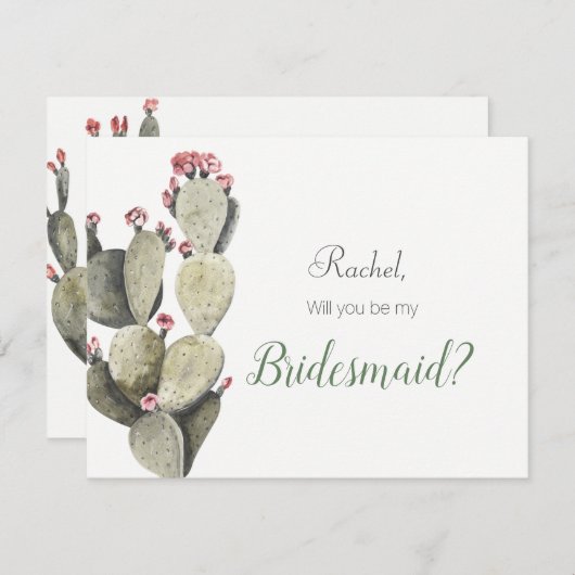 サボテンは俺の花嫁カードになるぞ 招待状 (正面/裏面)