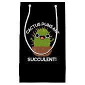 サボテンは多肉質おもしろいの植物であるPun Dark BG スモールペーパーバッグ (正面)