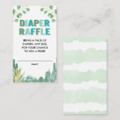 サボテンは青い緑のおむつラッフルを吸う エンクロージャーカード (正面/裏面)