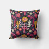 サボテンをテーマにしたカラー付きクッ鮮やかション クッション (裏面)