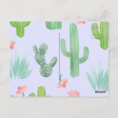 サボテンをテーマにしたファミリー懇親会招待状 ポストカード (裏面)
