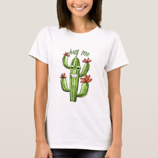 サボテンを抱おもしろいき締める Tシャツ
