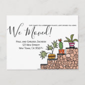 サボテンを移動しました ポストカード (正面)