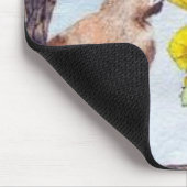 サボテンを通ってかいま見るバニー マウスパッド (コーナー)