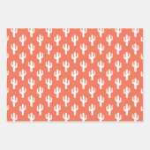 サボテンイエローオレンジグリーンサウスウエストデザートおもしろい ラッピングペーパーシート (正面)