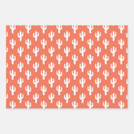 サボテンイエローオレンジグリーンサウスウエストデザートおもしろい ラッピングペーパーシート