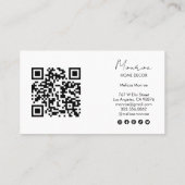 サボテンイラストレーションおもしろいボホかわいいQRソーシャルアイコン 名刺 (裏面)