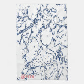 サボテンインスパイア抽象芸術ブルーキッチンタオル キッチンタオル (縦)