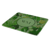 サボテンインスパイア抽象芸術モノグラム切断板 カッティングボード (角)