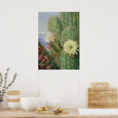 サボテンエキゾチックな風景バイマリアンヌノース ポスター (キッチン)