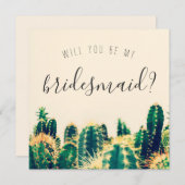 サボテンエレガントは私の花嫁の名刺になるよ 招待状 (正面/裏面)