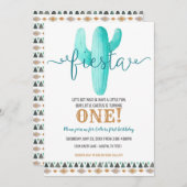 サボテンカスタマイズ誕生日ベビーシャワーフェスタ 招待状 (正面/裏面)