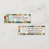 サボテンカラフルの水彩画 スキニー名刺 (正面/裏面)