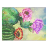 サボテンカラフルの花テーブルクロス テーブルクロス (正面(横))