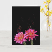 サボテンカラフルの花（泡あり） カード (黄色い花)