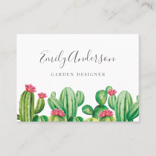 サボテングリーン名刺 名刺 (正面)