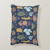 サボテンチャームカラフル:ヴィンテージフローラ アクセントクッション (裏面(縦))